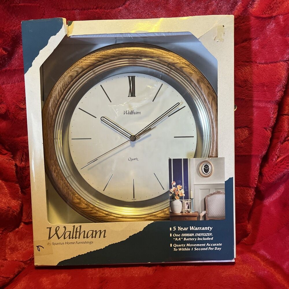 Waltham By Spartus 1991 Quartz Movement Accurate Kennedy ZCMI Wall Clock